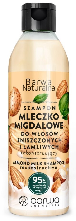 BARWA Naturalna Mleczko Migdałowe Szampon do włosów zniszczonych i łamliwych 300ml