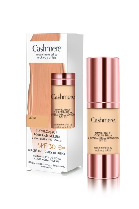 CASHMERE DD SPF 30 Nawilżający podkład-serum z kwasem hialuronowym Beige 30 ml CASHMERE DD SPF 30 Nawilżający podkład-serum z kwasem hialuronowym Beige 30 ml