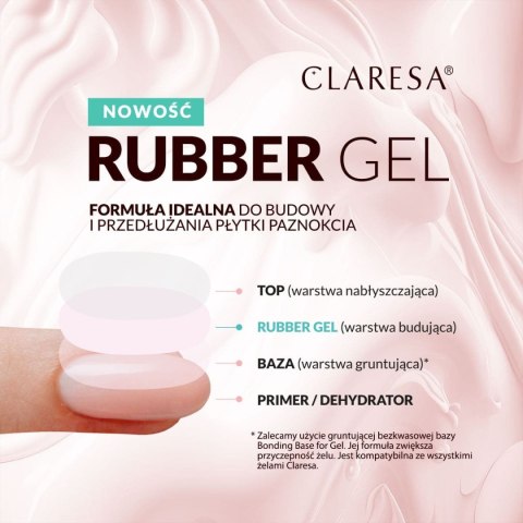 CLARESA Rubber Gel Żel do budowania i przedłużania paznokci 03 - 12 g