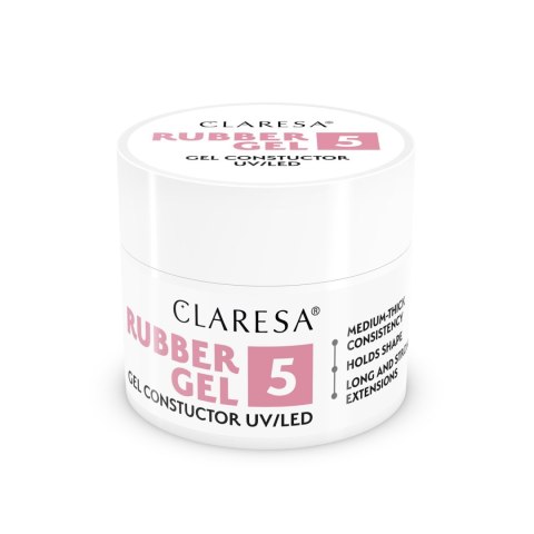 CLARESA Rubber Gel Żel do budowania i przedłużania paznokci 05 - 12 g CLARESA Rubber Gel Żel do budowania i przedłużania paznokci 05 - 12 g