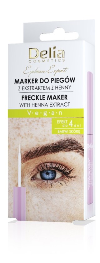 DELIA Eyebrow Expert Marker do piegów z ekstraktem z henny 4 ml