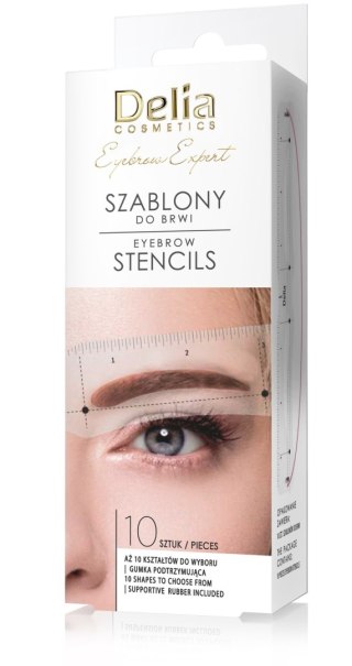 DELIA Eyebrow Expert - Szablony do brwi - 10 różnych kształtów