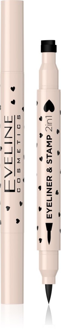 EVELINE Eyeliner i Stempel w pisaku 2w1 - serce 1szt