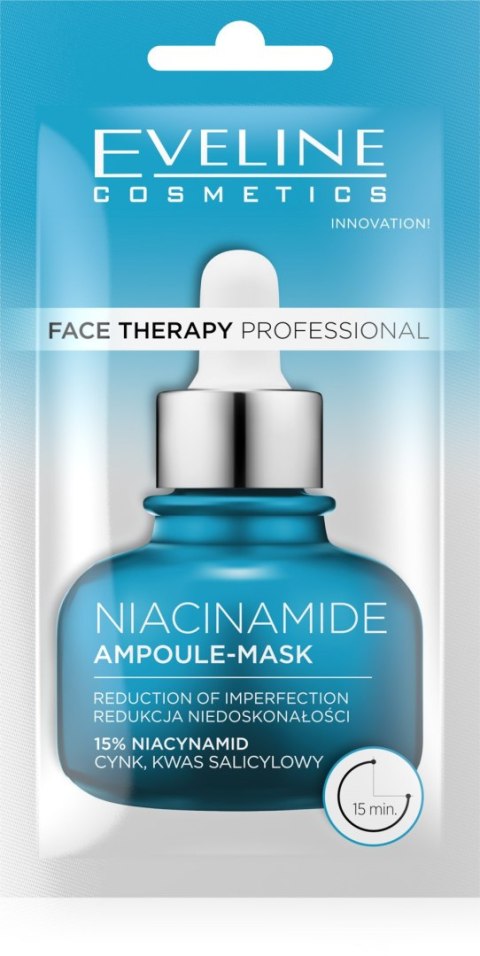 EVELINE Face Therapy Professional Maska-ampułka redukująca niedoskonałości z Niacynamidem 8 ml EVELINE Face Therapy Professional Maska-ampułka redukująca niedoskonałości z Niacynamidem 8 ml