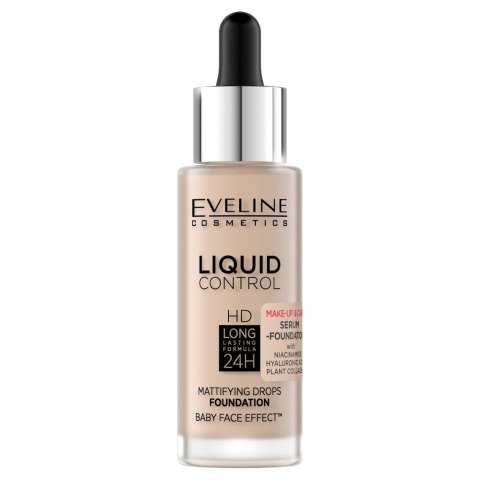 EVELINE Liquid Control HD Podkład do twarzy 010 Light Beige 32 ml