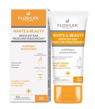 FLOSLEK PHARMA White & Beauty Krem do rąk przeciwstarzeniowy - wybielający przebarwienia 45ml