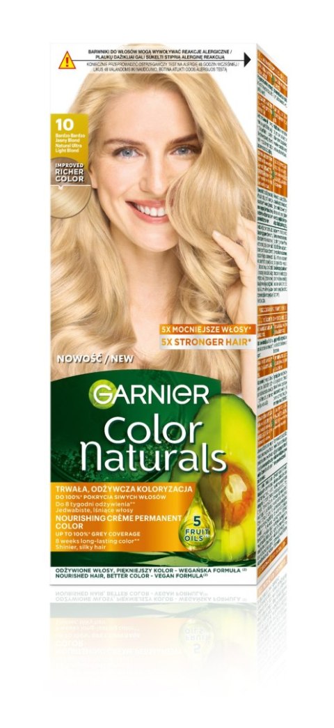 GARNIER Color Naturals Farba nr 10 - Bardzo Bardzo Jasny Blond 1op. GARNIER Color Naturals Farba nr 10 - Bardzo Bardzo Jasny Blond 1op.