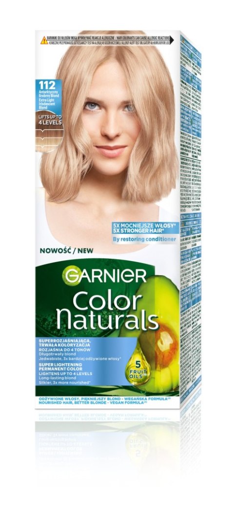 GARNIER Color Naturals Farba nr 112 - Antarktyczny Srebrny Blond 1op. GARNIER Color Naturals Farba nr 112 - Antarktyczny Srebrny Blond 1op.