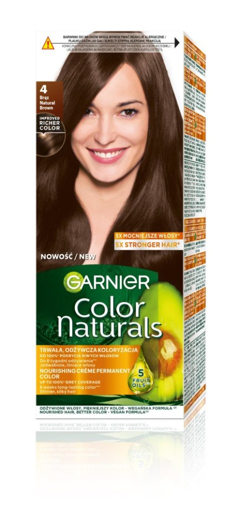 GARNIER Color Naturals Farba nr 4 - Brąz 1op. GARNIER Color Naturals Farba nr 4 - Brąz 1op.
