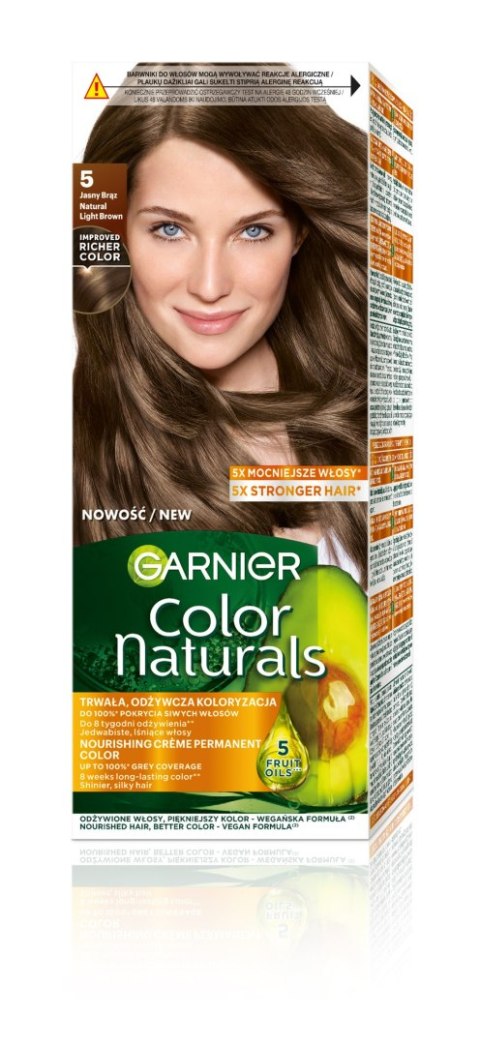 GARNIER Color Naturals Farba nr 5 - Jasny Brąz 1op.