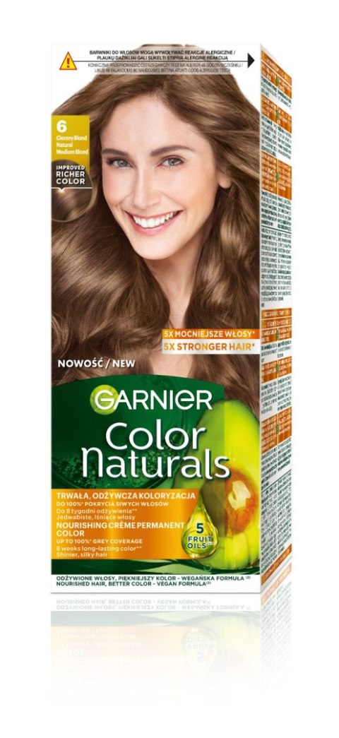 GARNIER Color Naturals Farba nr 6 - Ciemny Blond 1op. GARNIER Color Naturals Farba nr 6 - Ciemny Blond 1op.
