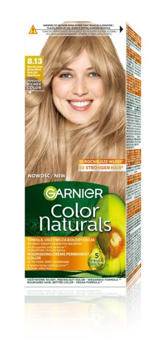 GARNIER Color Naturals Farba nr 8.13 - Naturalny Jasny Blond 1op.