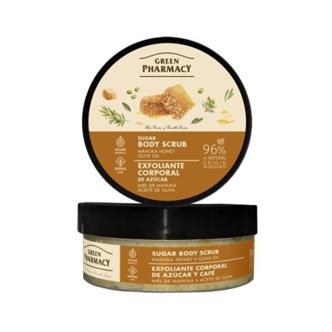 GREEN PHARMACY Multi Peeling cukrowy do ciała Miód manuka i Oliwa z oliwek 200 ml GREEN PHARMACY Multi Peeling cukrowy do ciała Miód manuka i Oliwa z oliwek 200 ml