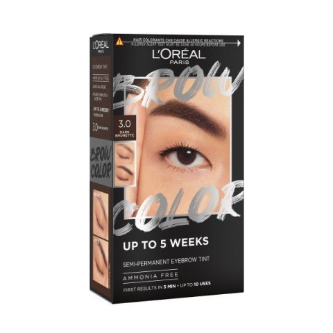 LOREAL Brow Color Zestaw do koloryzacji brwi - 3.0 Dark Brunette 1op.