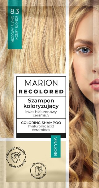 MARION Recolored Szampon koloryzujący nr 8.3 Miodowy blond 35 ml