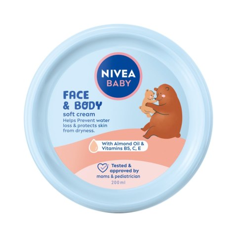 NIVEA Baby Krem pielęgnacyjny do twarzy i ciała dla dzieci i niemowląt 200 ml