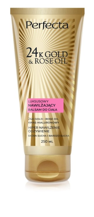 PERFECTA 24K Gold & Rose Oil Luksusowy nawilżający balsam do ciała 250 ml
