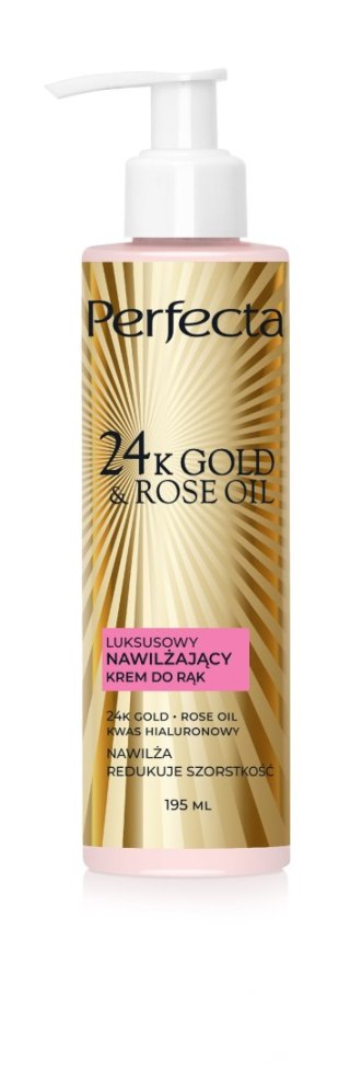 PERFECTA 24K Gold & Rose Oil Luksusowy nawilżający krem do rąk 195 ml