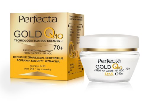 PERFECTA Gold Q10 70+ Krem przeciwzmarszczkowy na dzień i na noc 50 ml PERFECTA Gold Q10 70+ Krem przeciwzmarszczkowy na dzień i na noc 50 ml
