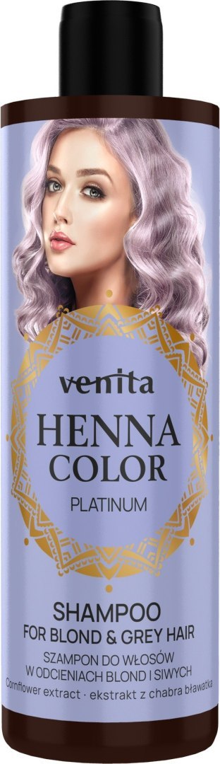 VENITA Henna Color Szampon do włosów w odcieniach blond i siwych - Platinum 300ml