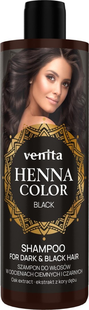 VENITA Henna Color Szampon do włosów w odcieniach ciemnych i czarnych - Black 300ml