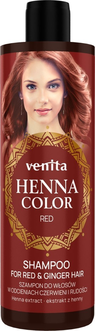 VENITA Henna Color Szampon do włosów w odcieniach czerwonych i rudości - Red 300ml VENITA Henna Color Szampon do włosów w odcieniach czerwonych i rudości - Red 300ml