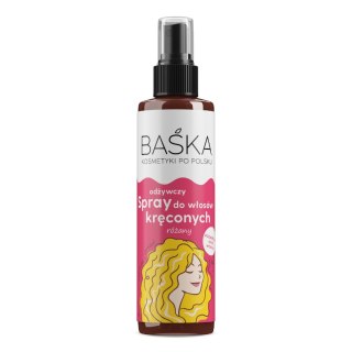 BAŚKA Spray odżywczy do włosów kręconych - różany 200 ml