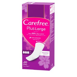 CAREFREE Wkładki higieniczne PLUS LONG 20 sztuk