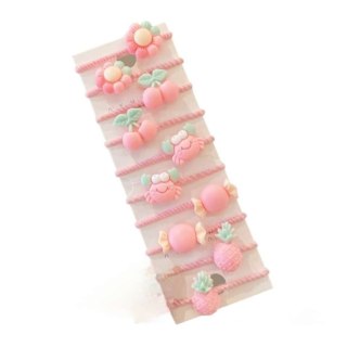 ECARLA Gumki do włosów - zestaw 10w1 Pink pastelowe GUM149 1 op. - 10 szt.