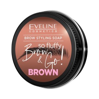 EVELINE Brow & Go! Mydło do stylizacji brwi So Fluffy Brown 25 g