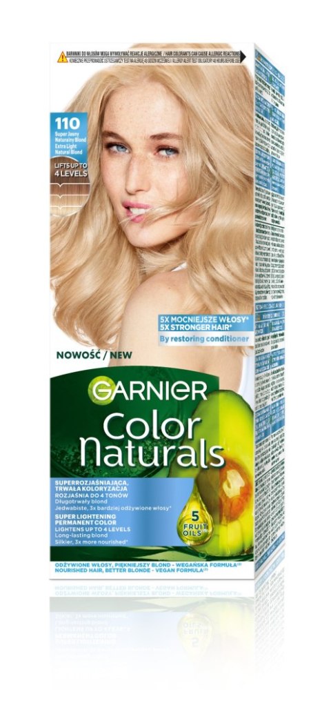 GARNIER Color Naturals Farba nr 110 - Super Jasny Naturalny Blond 1op. GARNIER Color Naturals Farba nr 110 - Super Jasny Naturalny Blond 1op.