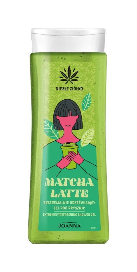 JOANNA Niezłe Ziółko Żel pod prysznic Matcha Latte ekstremalnie orzeźwiający 300 ml