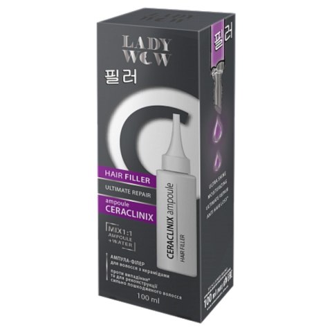 LADY WOW Hair Filler Ampułka ceramidowa do włosów - regeneracja 100ml LADY WOW Hair Filler Ampułka ceramidowa do włosów - regeneracja 100ml