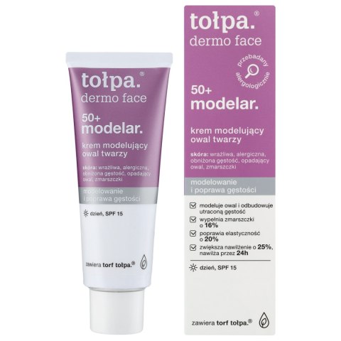 TOŁPA Dermo Face Modelar 50+ Krem modelujący owal twarzy SPF15 na dzień 40 ml TOŁPA Dermo Face Modelar 50+ Krem modelujący owal twarzy SPF15 na dzień 40 ml