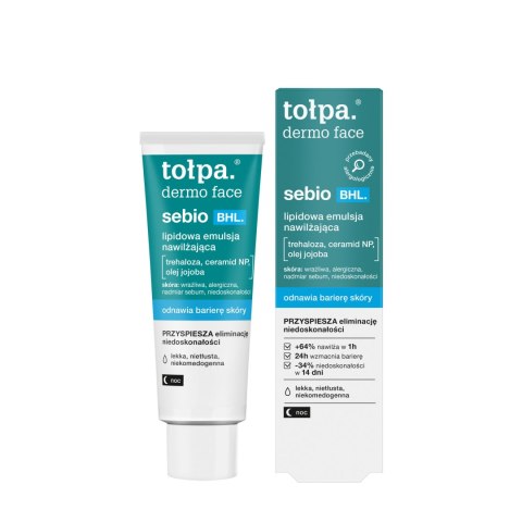 TOŁPA Dermo Face Sebio BHL Lipidowa Emulsja nawilżająca 40 ml TOŁPA Dermo Face Sebio BHL Lipidowa Emulsja nawilżająca 40 ml