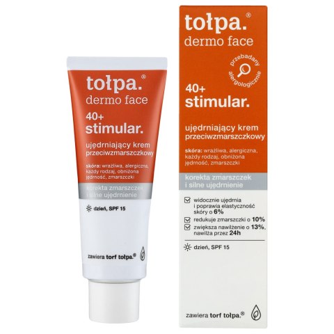 TOŁPA Dermo Face Stimular 40+ Ujędrniający Krem przeciwzmarszczkowy SPF15 na dzień 40 ml TOŁPA Dermo Face Stimular 40+ Ujędrniający Krem przeciwzmarszczkowy SPF15 na dzień 40 ml