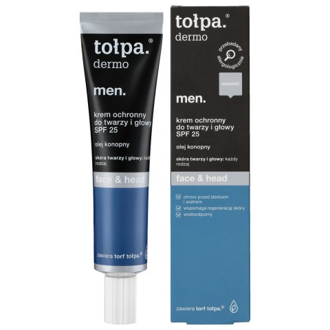 TOŁPA Dermo Men Krem ochronny do twarzy i głowy SPF 25 Face & Head 40 ml