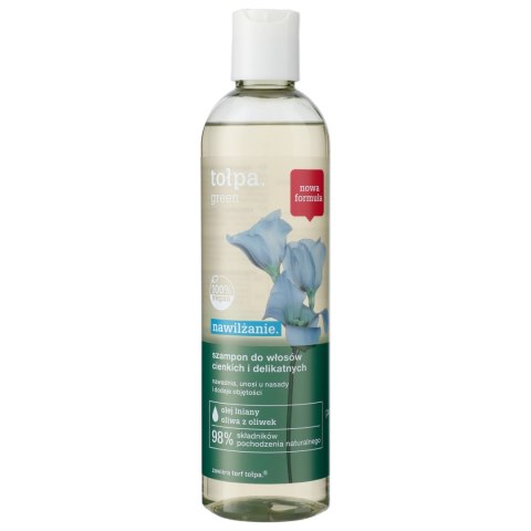 TOŁPA Green Nawilżanie Szampon do włosów cienkich i delikatnych 300 ml TOŁPA Green Nawilżanie Szampon do włosów cienkich i delikatnych 300 ml