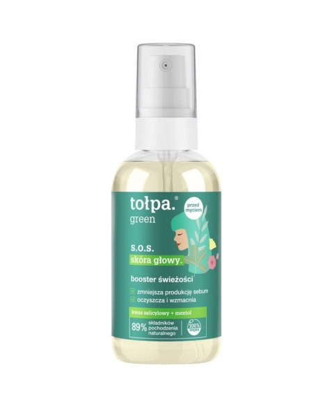 TOŁPA Green S.O.S. Skóra głowy Booster świeżości oczyszczająco-wzmacniający 100 ml TOŁPA Green S.O.S. Skóra głowy Booster świeżości oczyszczająco-wzmacniający 100 ml