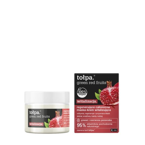 TOŁPA Green Witalizacja Całonocna maska-krem regenerująca Red Fruits 50 ml