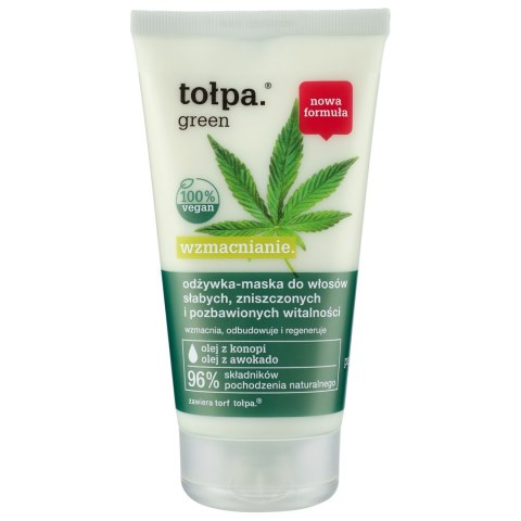 TOŁPA Green Wzmacnianie Odżywka-maska do włosów słabych, zniszczonych i pozbawionych witalności 150 ml TOŁPA Green Wzmacnianie Odżywka-maska do włosów słabych, zniszczonych i pozbawionych witalności 150 ml