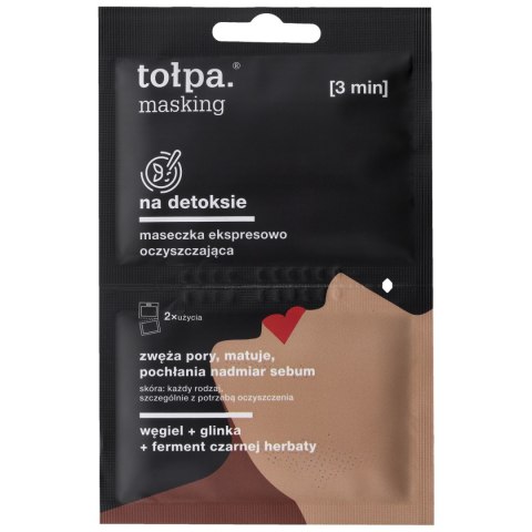 TOŁPA Masking Maseczka ekspresowo oczyszczająca - na detoksie 5ml x 2