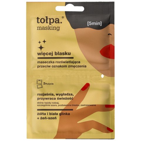 TOŁPA Masking Maseczka rozświetlająca przeciw oznakom zmęczenia - więcej blasku 5ml x 2 TOŁPA Masking Maseczka rozświetlająca przeciw oznakom zmęczenia - więcej blasku 5ml x 2