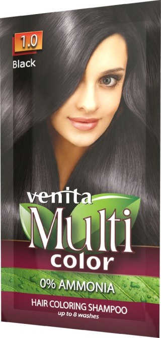 VENITA Multicolor Szampon koloryzujący 1.0 Black 40 g