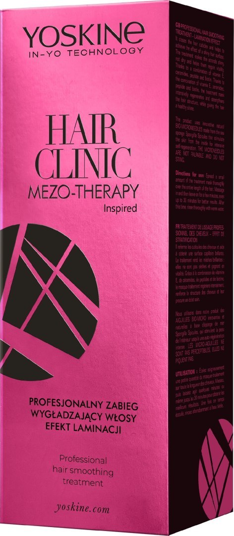 YOSKINE Hair Clinic Mezo Therapy Profesjonalny zabieg wygładzający włosy - efekt laminacji YOSKINE Hair Clinic Mezo Therapy Profesjonalny zabieg wygładzający włosy - efekt laminacji