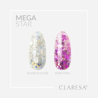 CLARESA N Żel do zdobień - Megastar Silver Flick 10 g