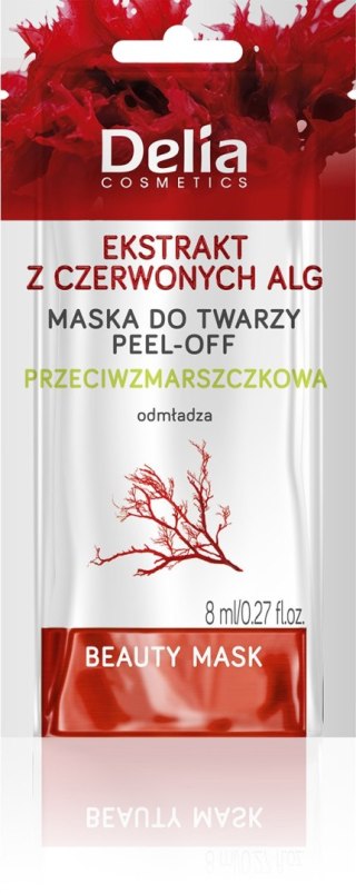 DELIA Beauty Maseczka peel-off do twarzy przeciwzmarszczkowa z ekstraktem z alg 8 ml