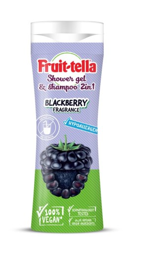 FRUIT-TELLA Żel pod prysznic i szampon 2w1 Jeżyna 300 ml