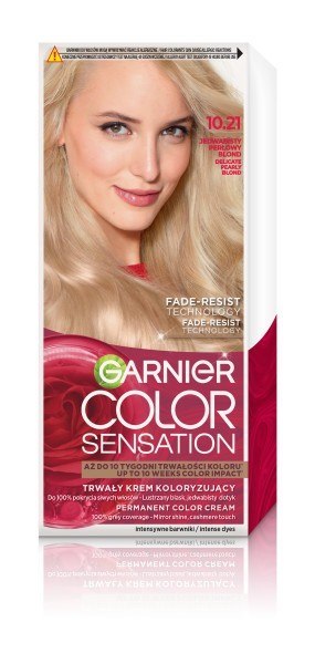 GARNIER Color Sensation Krem koloryzujący nr 10.21 - Jedwabisty Perłowy Blond 1op.