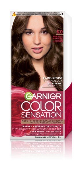 GARNIER Color Sensation Krem koloryzujący nr 5.0 - Świetlisty Jasny Brąz 1op.